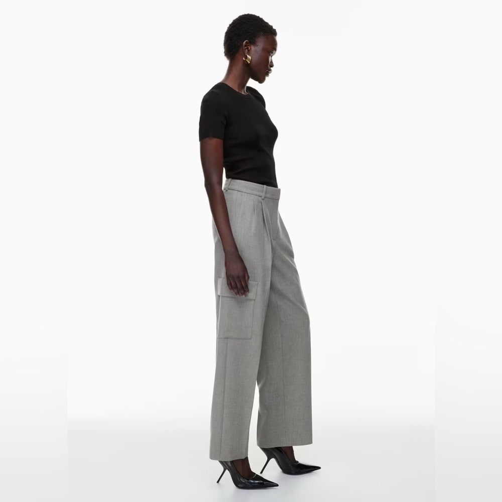 NWOT Aritzia Babaton Spotlight Cargo Pant Trouser | Size 2 Dark Grey - Picture 5 of 14
